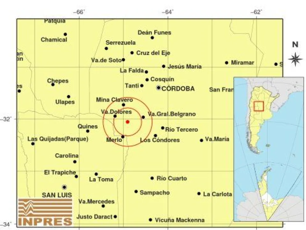 Fuerte temblor en la región: se sintió en Villa de Merlo y Traslasierra