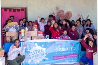 La iniciativa “Litro de Leche Merlo” entregó juguetes, ropa y más de cien litros de leche en el paraje Las Palomas