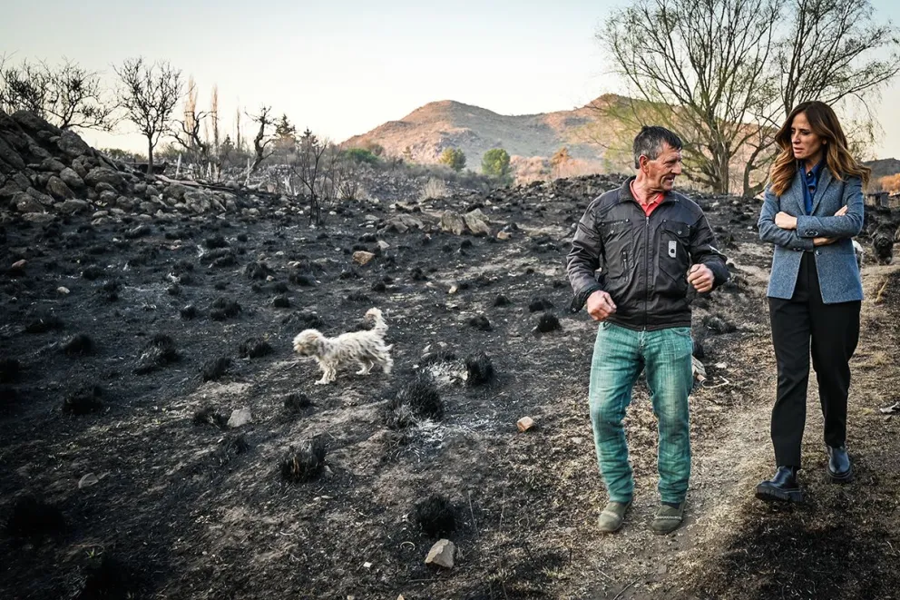 Autoridades nacionales y provinciales recorrieron las zonas afectadas por incendios