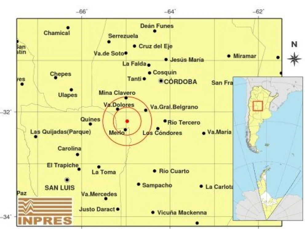 Tembló traslasierra: se sintió en Villa de Merlo y Santa Rosa del Conlara