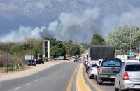 Incendio fuera de control en Traslasierra: Cortaron una ruta y ya hay evacuados