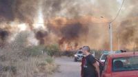El fuego amenaza viviendas en Traslasierra