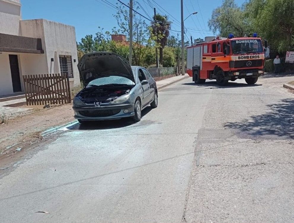 Bomberos sofocaron un incendio forestal y uno vehicular