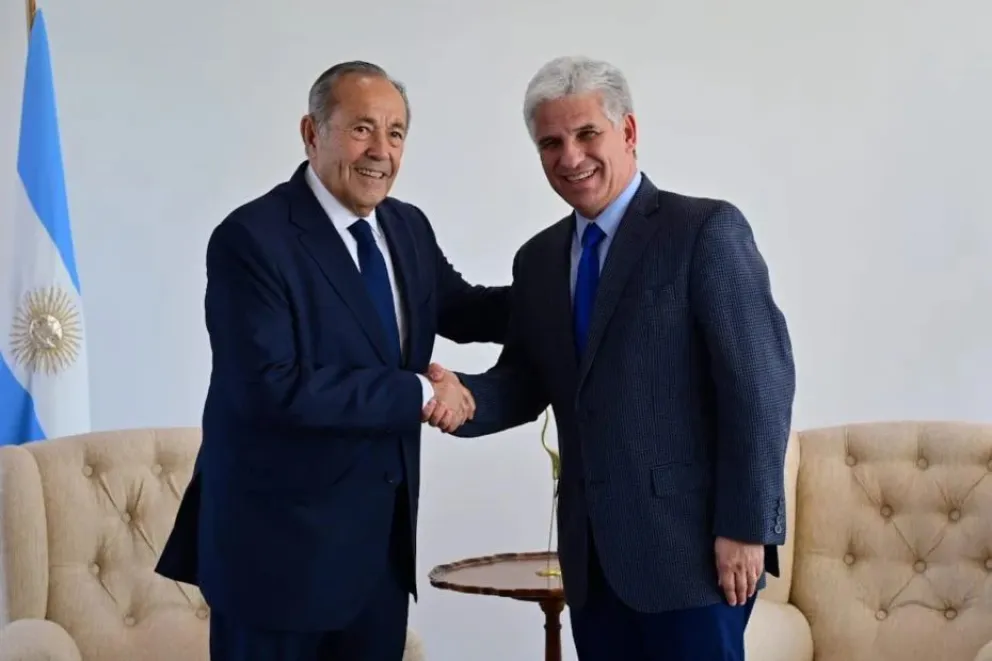 El gobernador Claudio Poggi se reunió con el expresidente Adolfo Rodríguez Saá