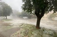 Impactante temporal de granizo, lluvia y viento en Río Cuarto
