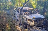 La camioneta robada al exintendente de Los Molles, “Lalo” Urquiza, apareció quemada