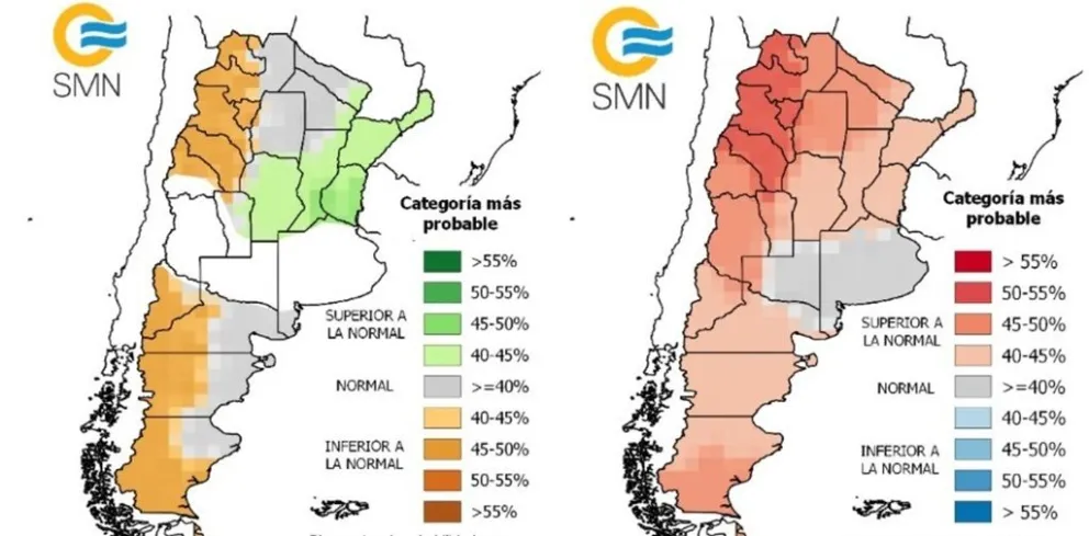 El clima en febrero, marzo y abril, según el Servicio Meteorológico Nacional 