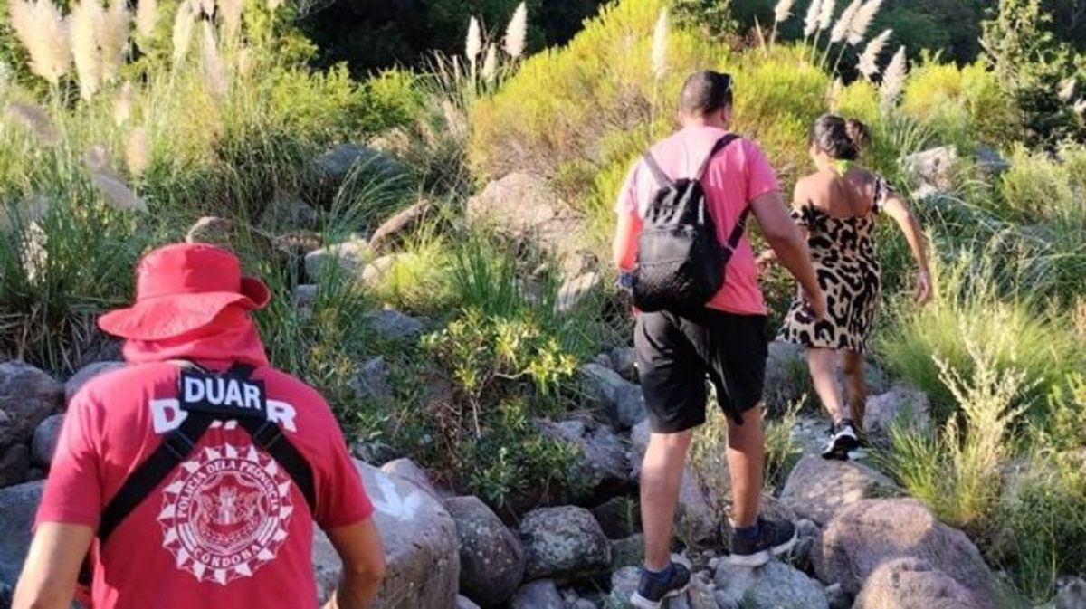 Rescataron a dos turistas que se habían perdido en Traslasierra