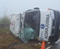 Ambulancia de San Pedro volcó en el camino de las Altas Cumbres: no hubo heridos