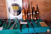 En un operativo simultáneo en Merlo, Santa Rosa, Carpintería y Concarán, secuestraron 35 armas de fuego