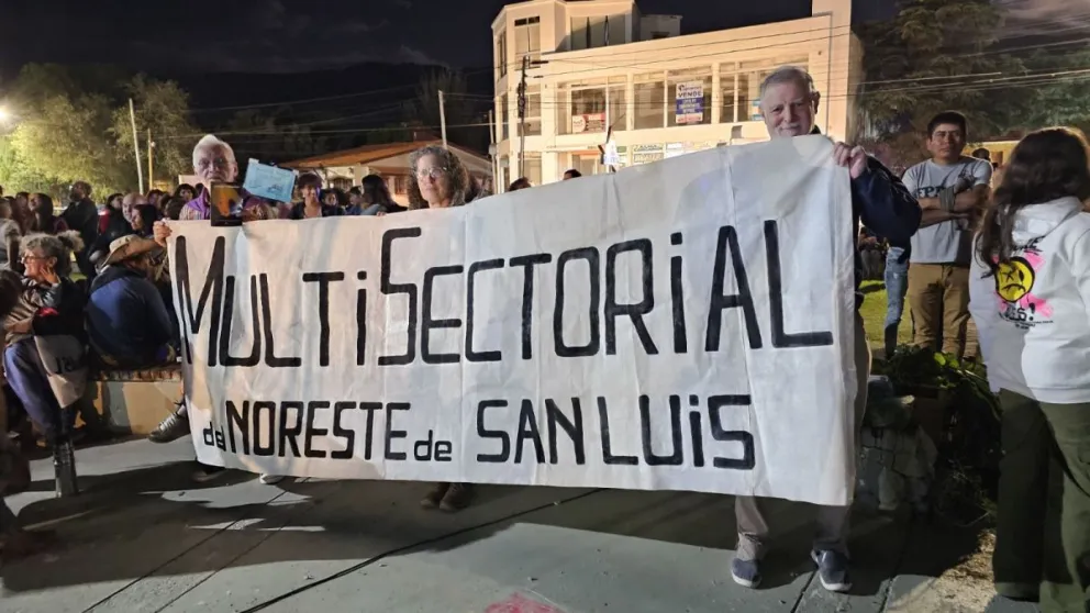 Movilizaciones en Merlo, San Luis, Villa Mercedes contra la Ley Bases