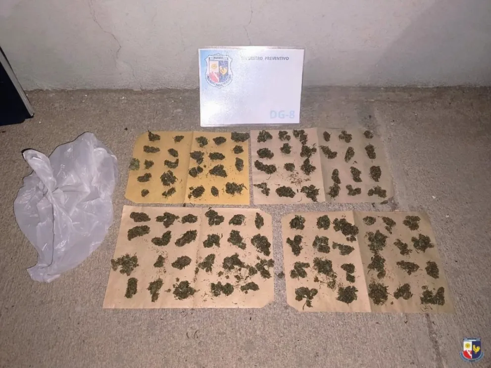En Villa de Merlo, la Policía detuvo a un hombre que tenía marihuana valuada en más de un millón de pesos