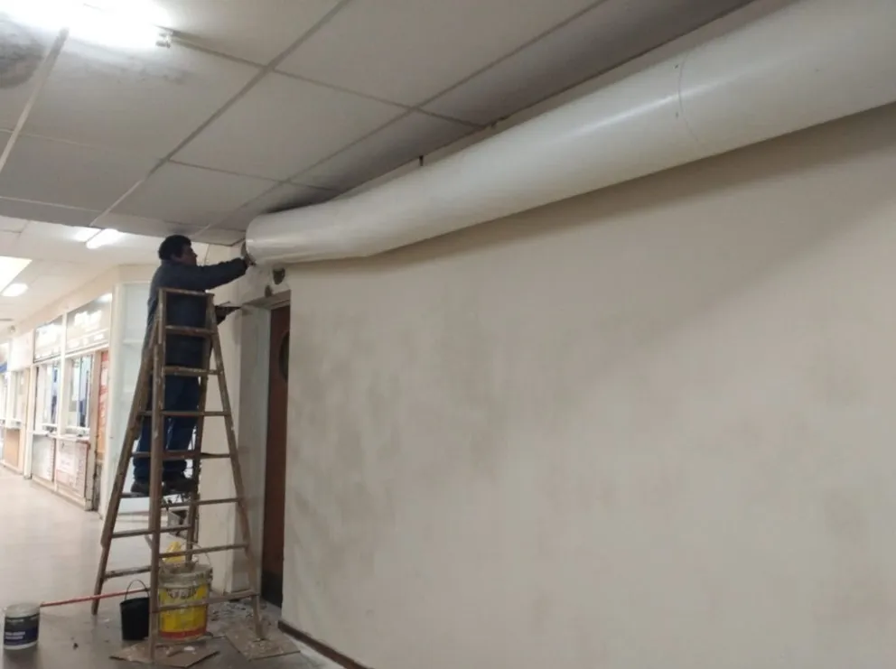 Continúan los trabajos de mantenimiento en la terminal de ómnibus de Villa de Merlo