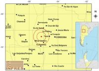 Un sismo se registró este miércoles entre Chancana y Villa Dolores