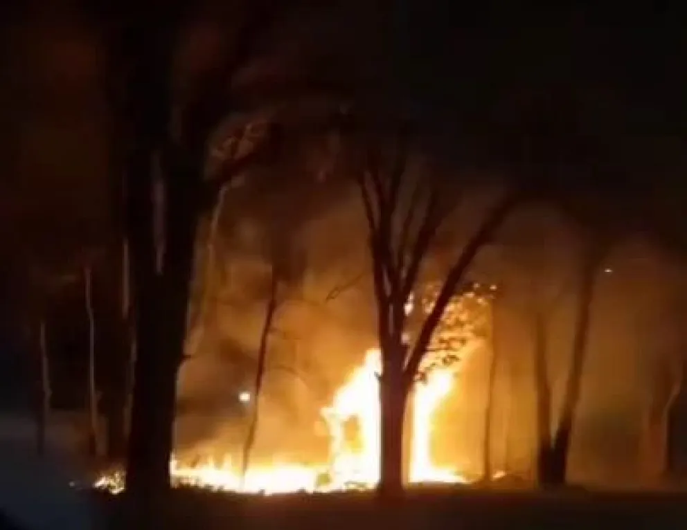 Un auto se estrelló contra un árbol en la Ruta 9, se prendió fuego y fallecieron 4 personas.
