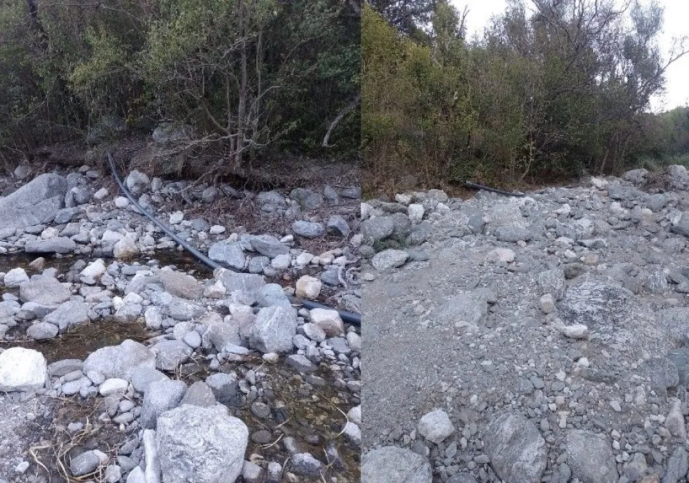 Sabotaje en las cañerías de Piedra Blanca afecta el suministro de agua.