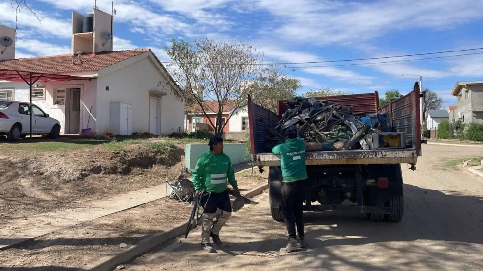 Continúa el descaharrado en Merlo para prevenir el dengue.