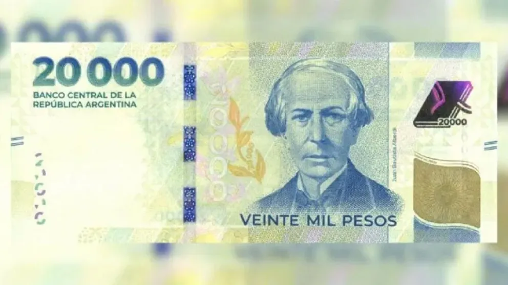 El Banco Central ya puso en circulación el billete de $20.000. 
