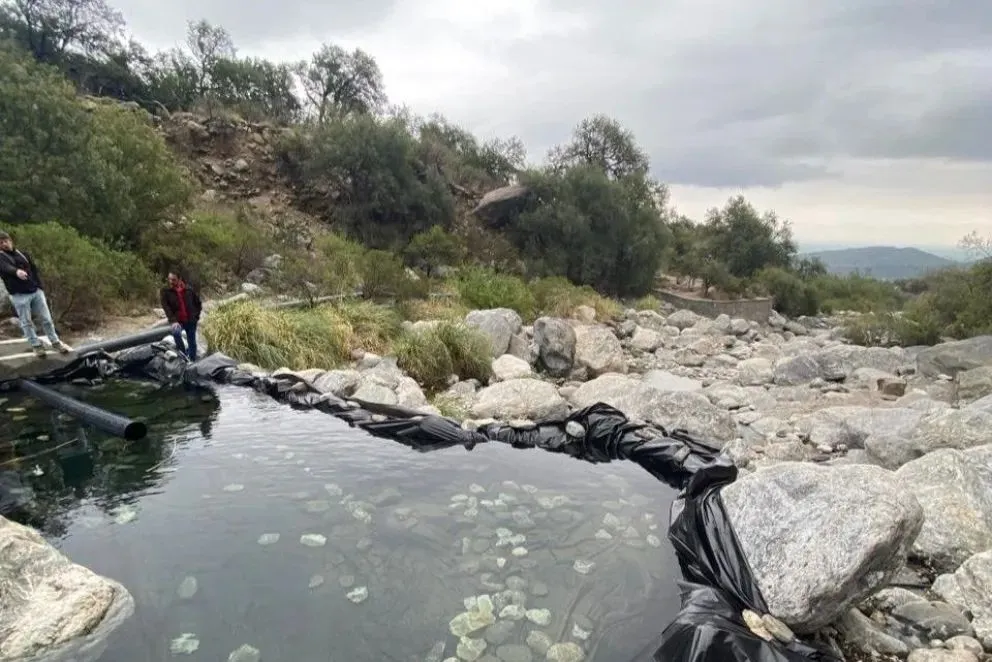 Obras hídricas en Villa de Merlo para mejorar la captación de agua cruda. 