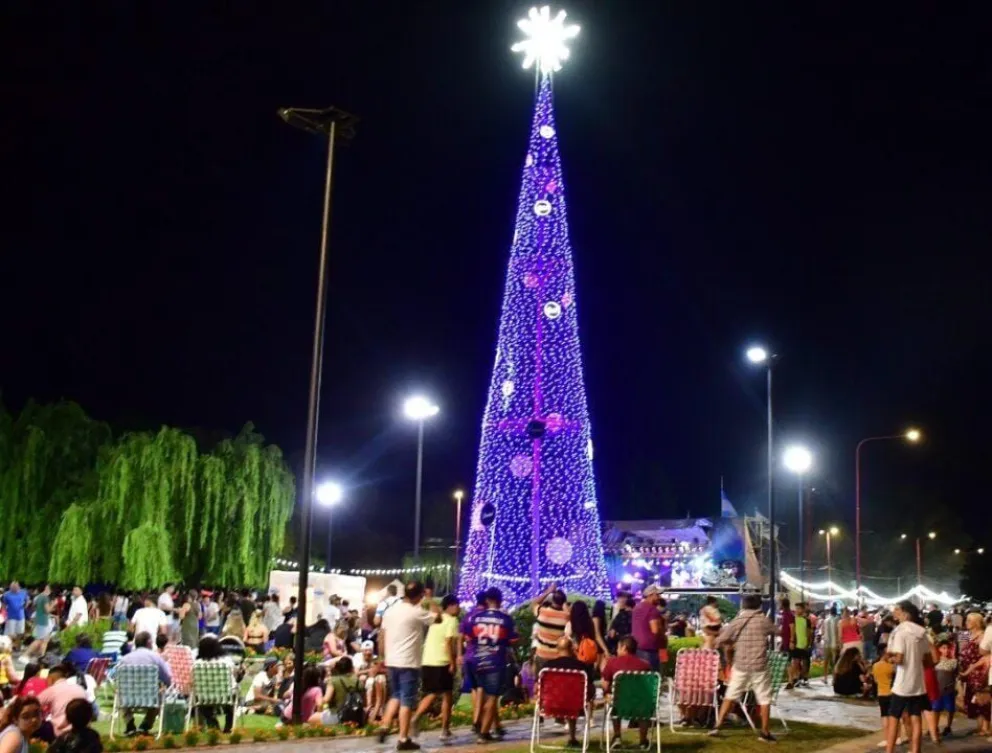 El tradicional árbol de Navidad de Juana Koslay. 