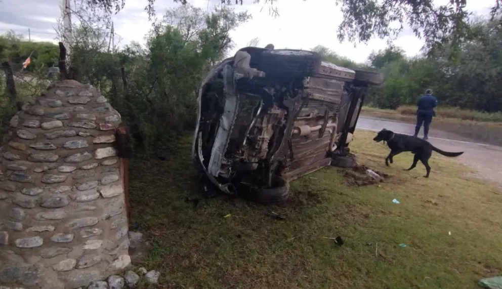Nuevo accidente en la Ruta 28 a siete kilómetros de Carpintería. Foto gentileza.