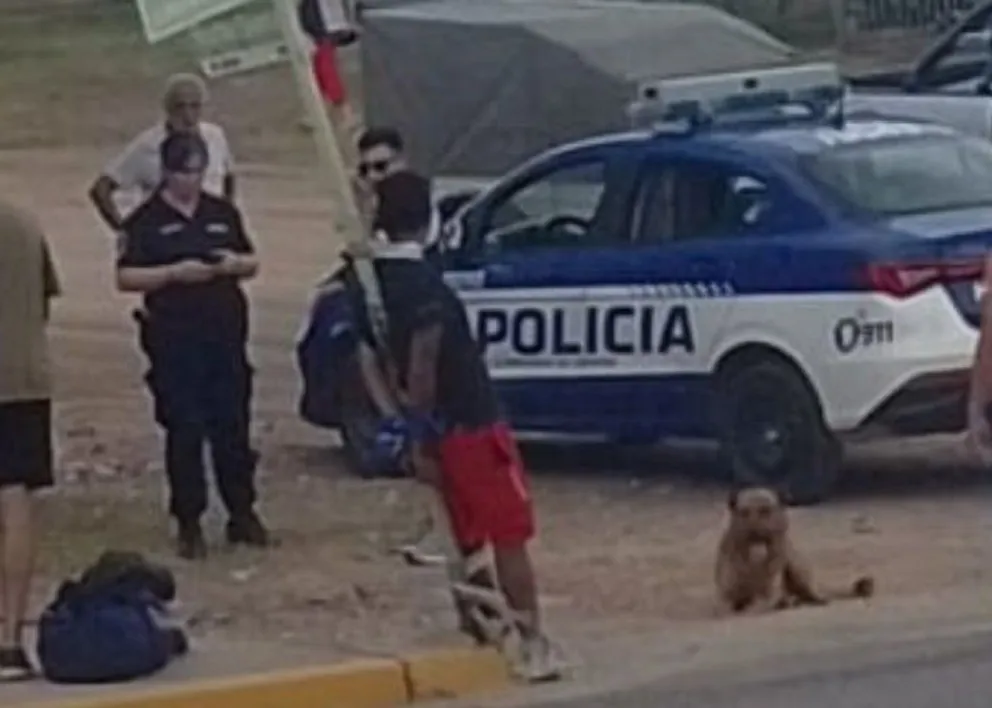 El ladrón fue reducido por los vecinos. Foto: Despertar Achiras.
