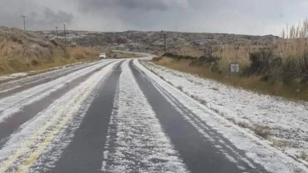 Tormenta de lluvia y granizo en las Altas Cumbres. (Foto: Diario de Carlos Paz)
