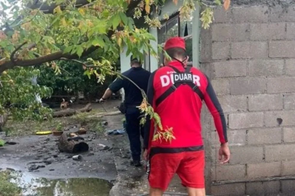 Fuertes lluvias en Traslasierra. Crecidas y daños en Ambul. (Foto: Ministerio de Seguridad de Córdoba)