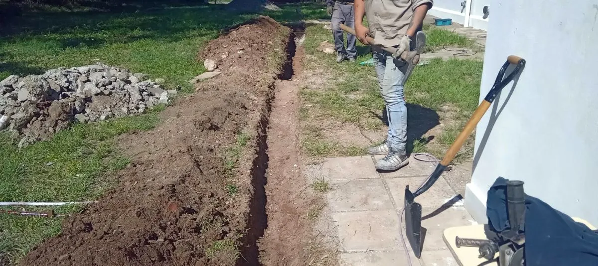 Obras en la escuela de Cerro de Oro