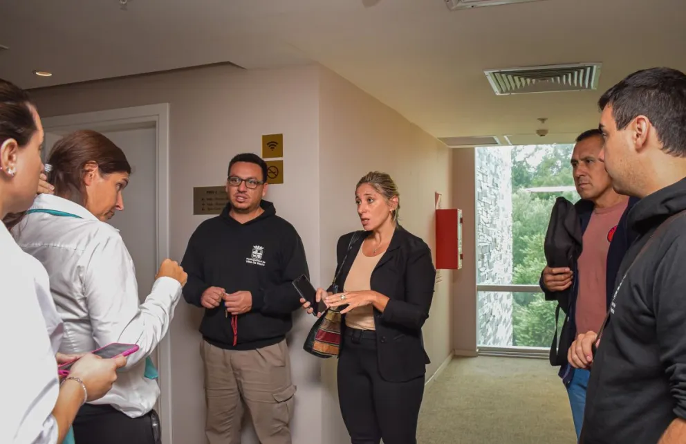 Inspección en unos de los hoteles, en Villa de Merlo.