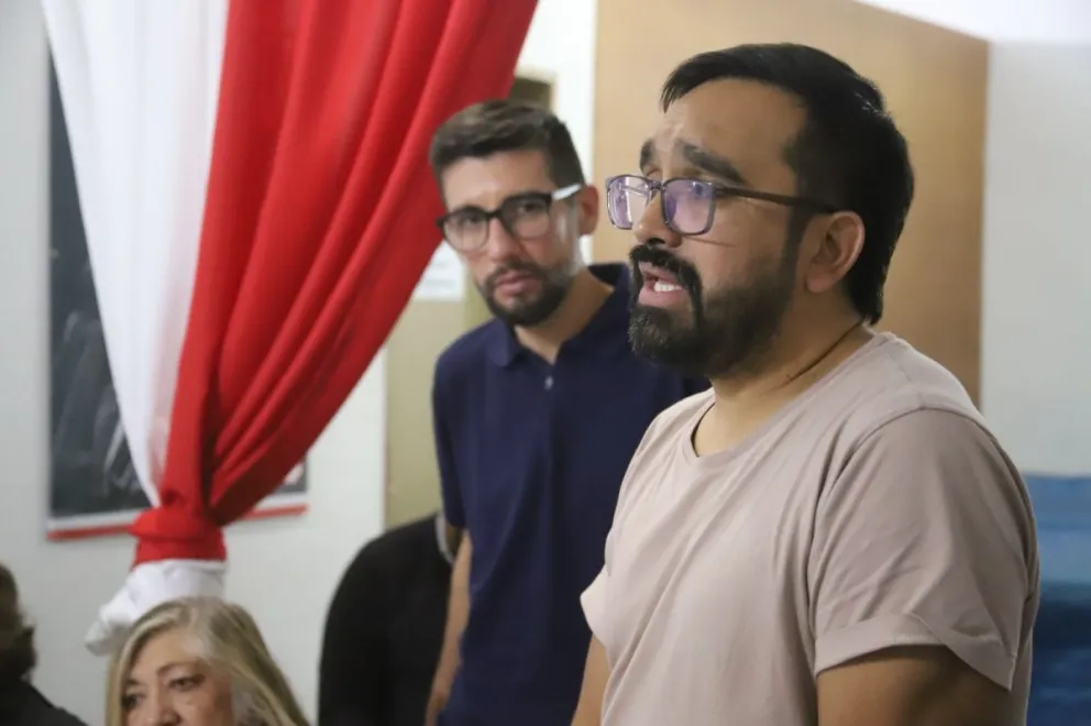 Leonardo Rodriguez, intendente interino y Juan Alvarez Pinto, actual ministro de Turismo y Cultura.