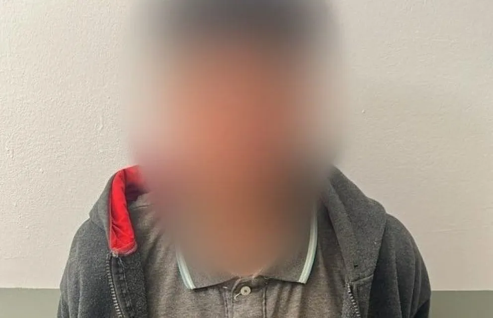 El hombre detenido por la policía. Foto Pol. San Luis. 