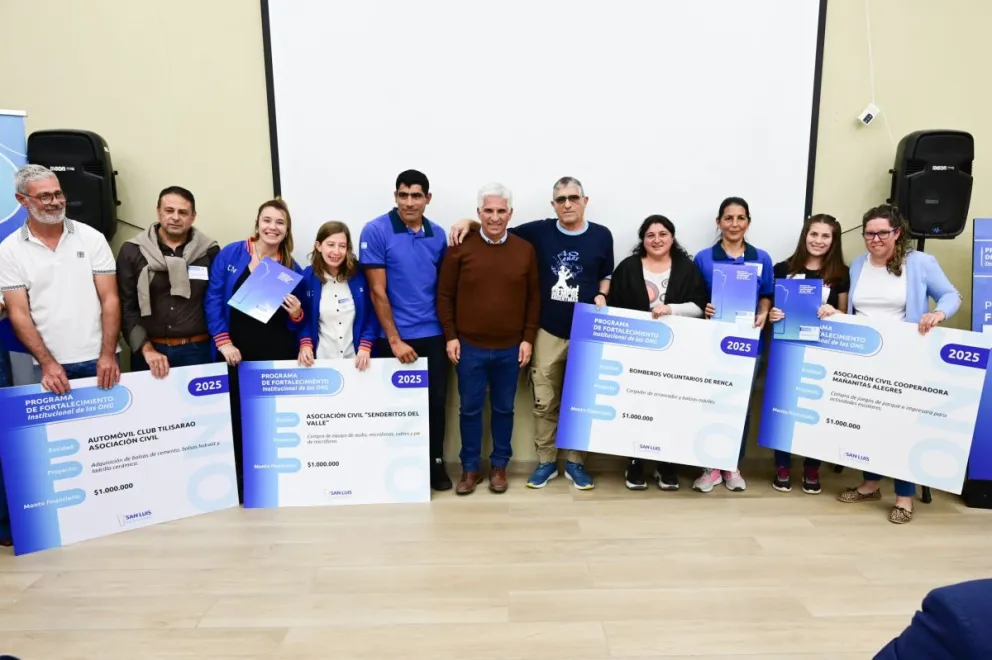 Nueve ONGs del Valle del Conlara recibieron apoyo económico del Gobierno Provincial.