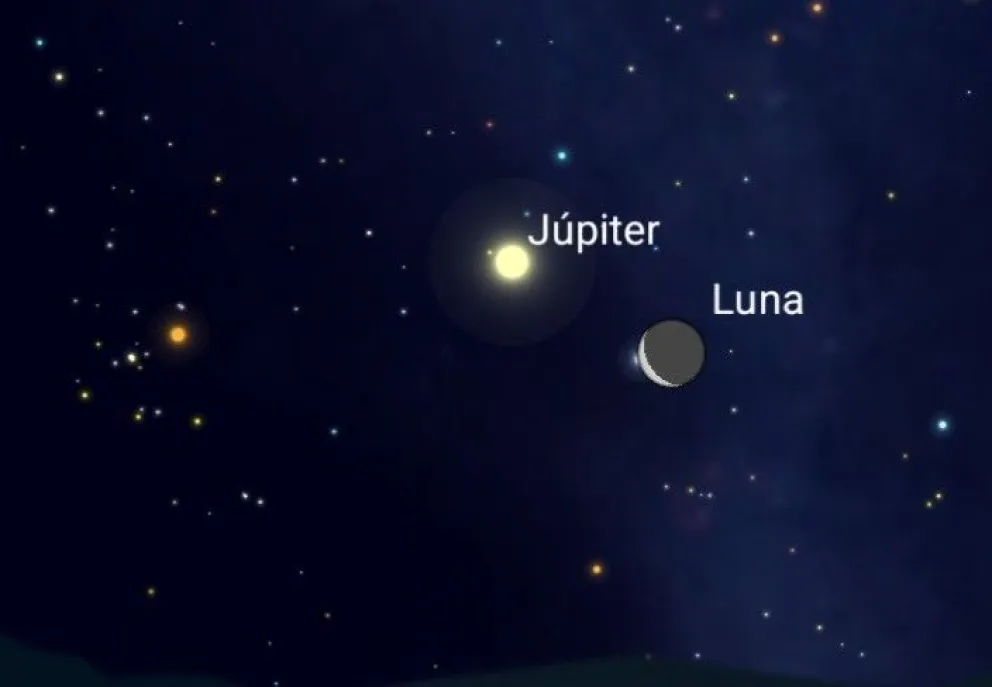 Se tratara de un acercamiento aparente ya que los cuerpos celestes estarán desde la perspectiva visual del observador en una misma dirección del cielo pero en la ocasión la distancia real que los estará separando rondará los 875 millones de kilómetros.