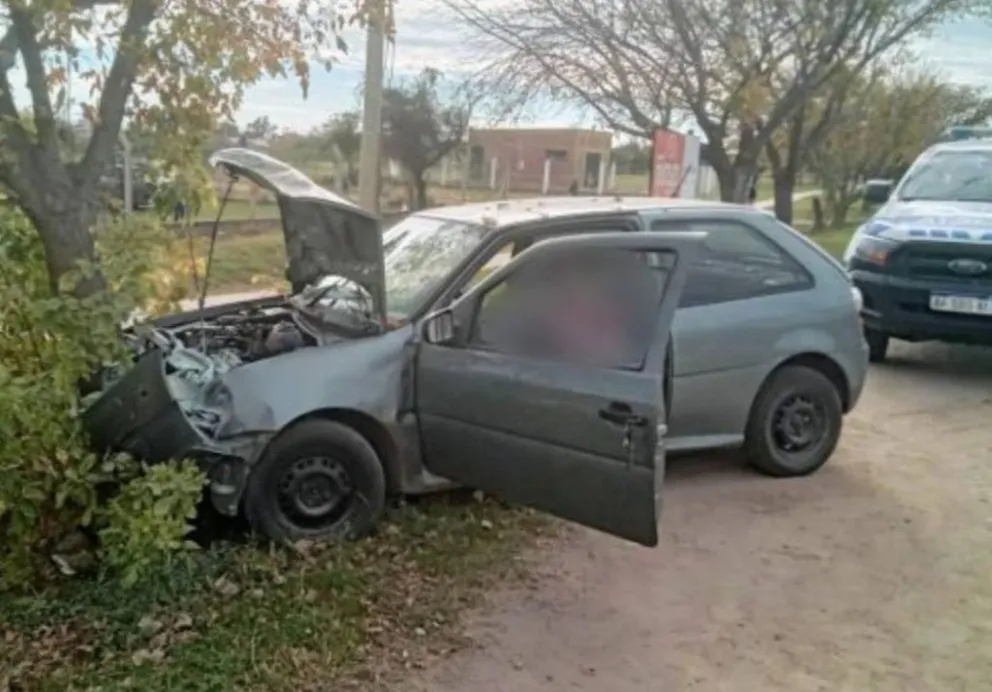 Nuevo accidente de tránsito en Ruta 1 y Carlos Gardel. (Foto: Policía de San Luis)