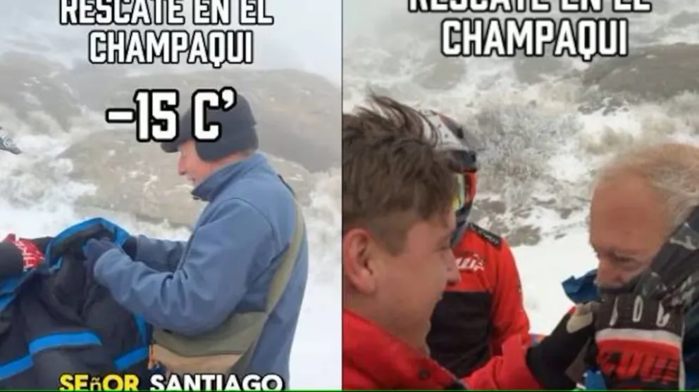 Impactante rescate en el cerro Champaquí con -15º grados: Santiago y los moteros que le salvaron la vida. (La Voz)