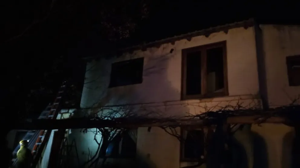 La vivienda siniestrada en Cerro de Oro.