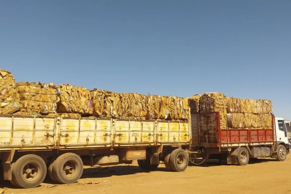 Casi 19 mil kilos de cartón, agrupados en 51 fardos fueron despachados y serán reciclados en el sector privado.