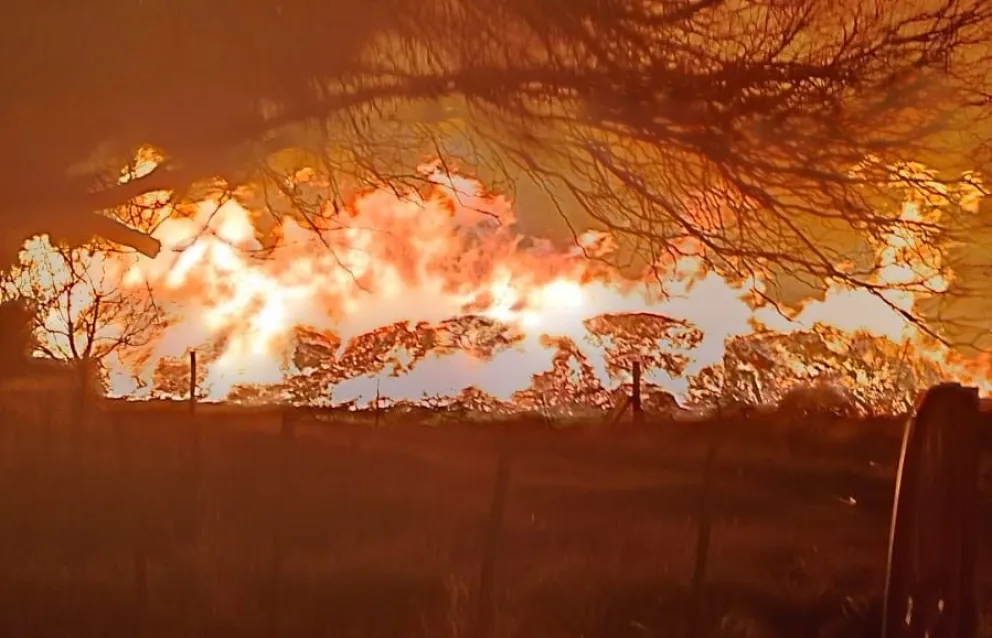 Fuego descontrolado en el chipeadero ubicado en Piedra Blanca Abajo.