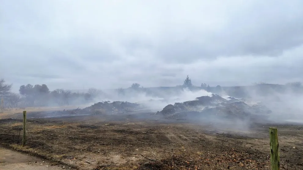 La principal consecuencia actual del incendio en el chipeadero es la presencia de humo en los alrededores, perceptible en distintos puntos de la zona.