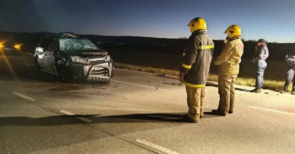 El siniestro ocurrió a la altura del kilómetro 894, entre Tilisarao y Concarán. (Foto: Bomberos de Tilisarao)