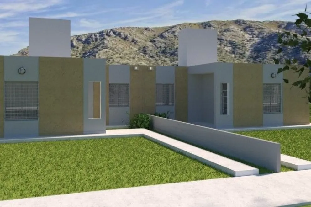 Las viviendas serán de 57 metros cuadrados de una construcción antisísmica con techos de losa y un núcleo de tres ambientes, dos dormitorios, un baño completo y la cocina comedor