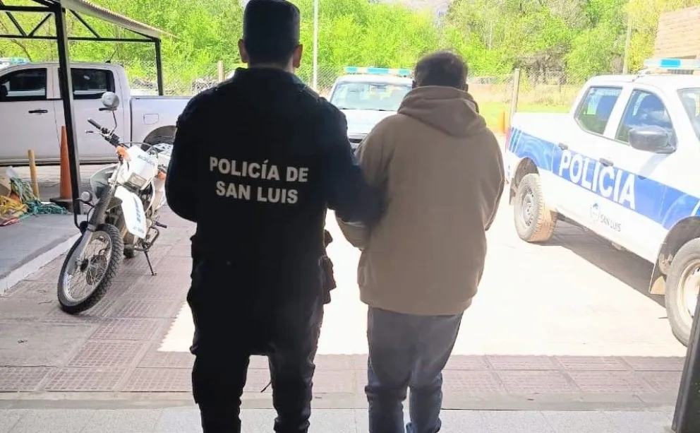 Un detenido por ingresar a una propiedad. Foto Pol.San Luis.