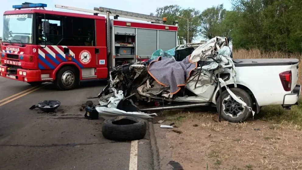 Trágico accidente en la ruta 30 , cerca de Achiras. (Foto: Puntal)