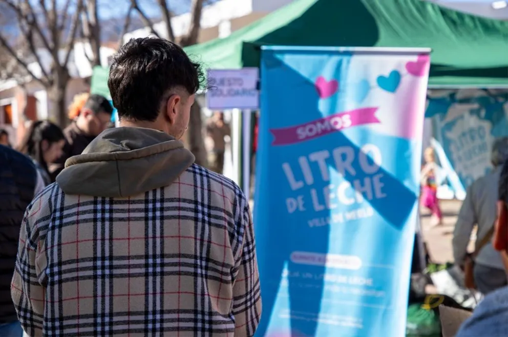Colecta Litro de Leche. Este sábado, en la Feria Franca de la Villa de Merlo, será el punto de encuentro. 