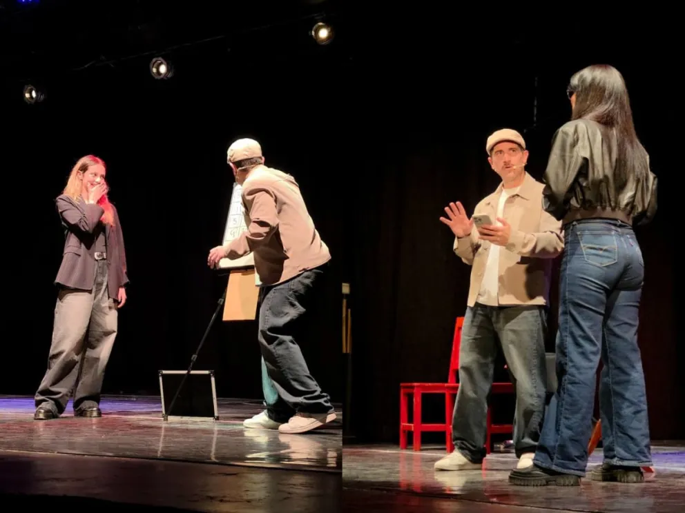 Agustin Saitta deslumbró con su espectáculo en Merlo.