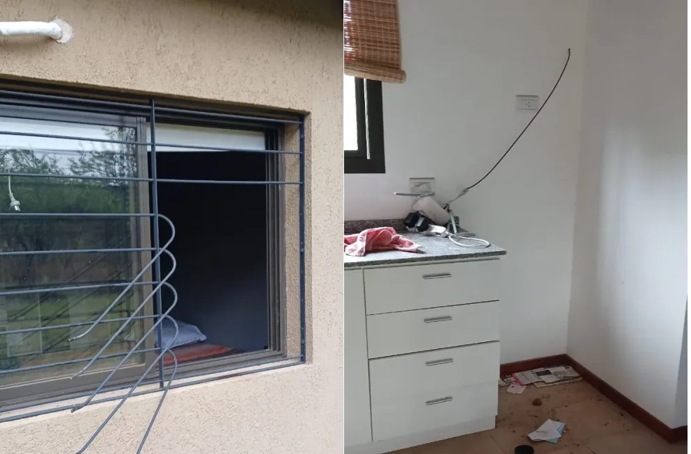 La vivienda que fue violentada esta madrugada.