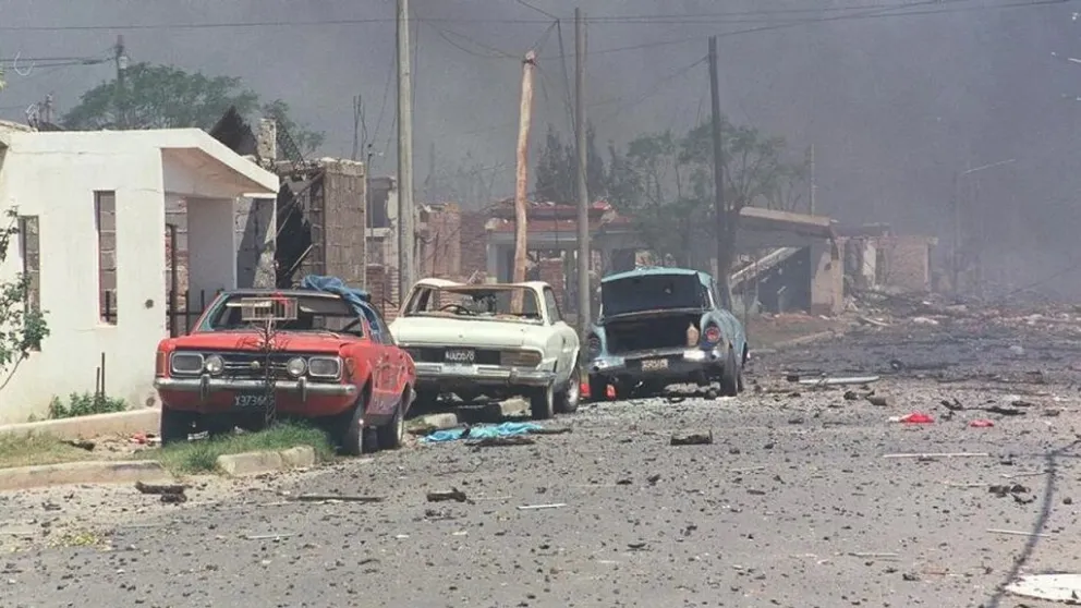 La explosión en la Fábrica Militar de Río Tercero, ocurrida en 1995, provocó la muerte de 7 personas. (Foto: La Voz)
