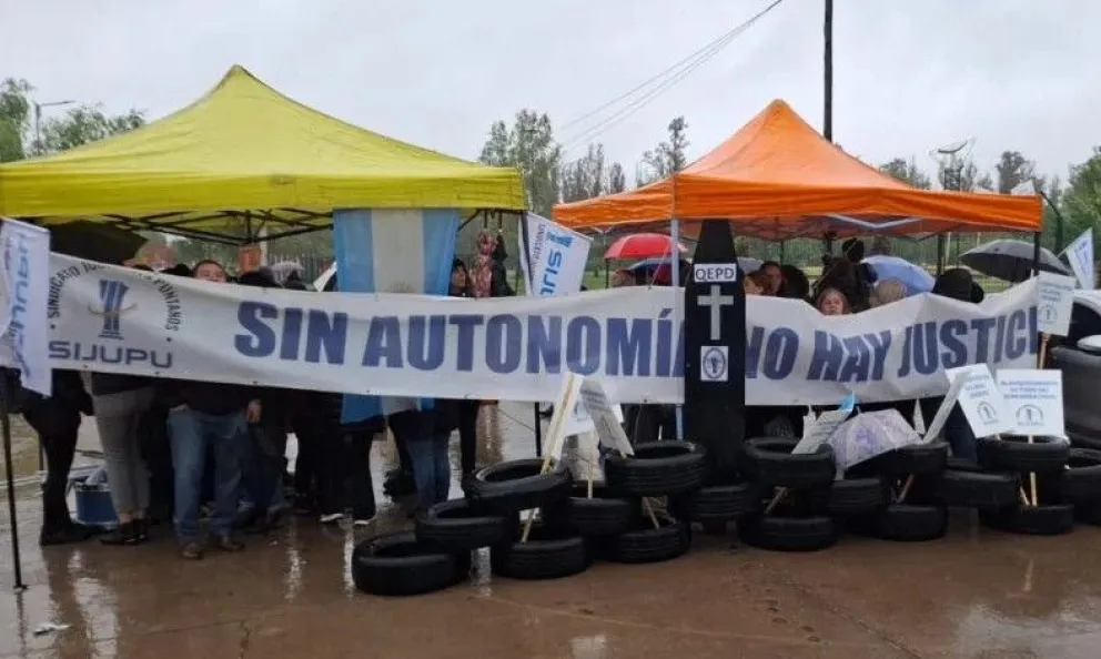 Judiciales de San Luis protestaron el viernes pasado y lo harán durante tres viernes más. 