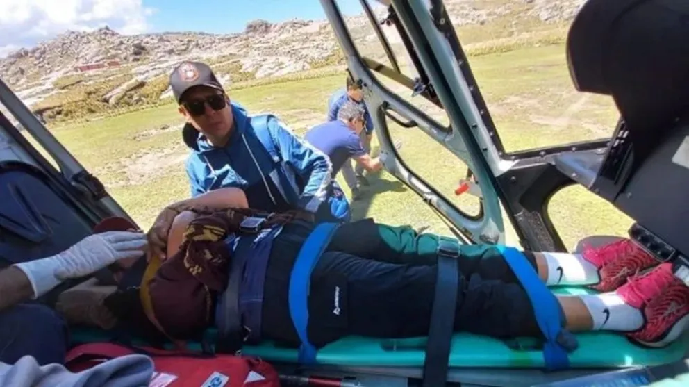 Aeroevacuaron a una mujer desde un sector complicado del Champaquí. 